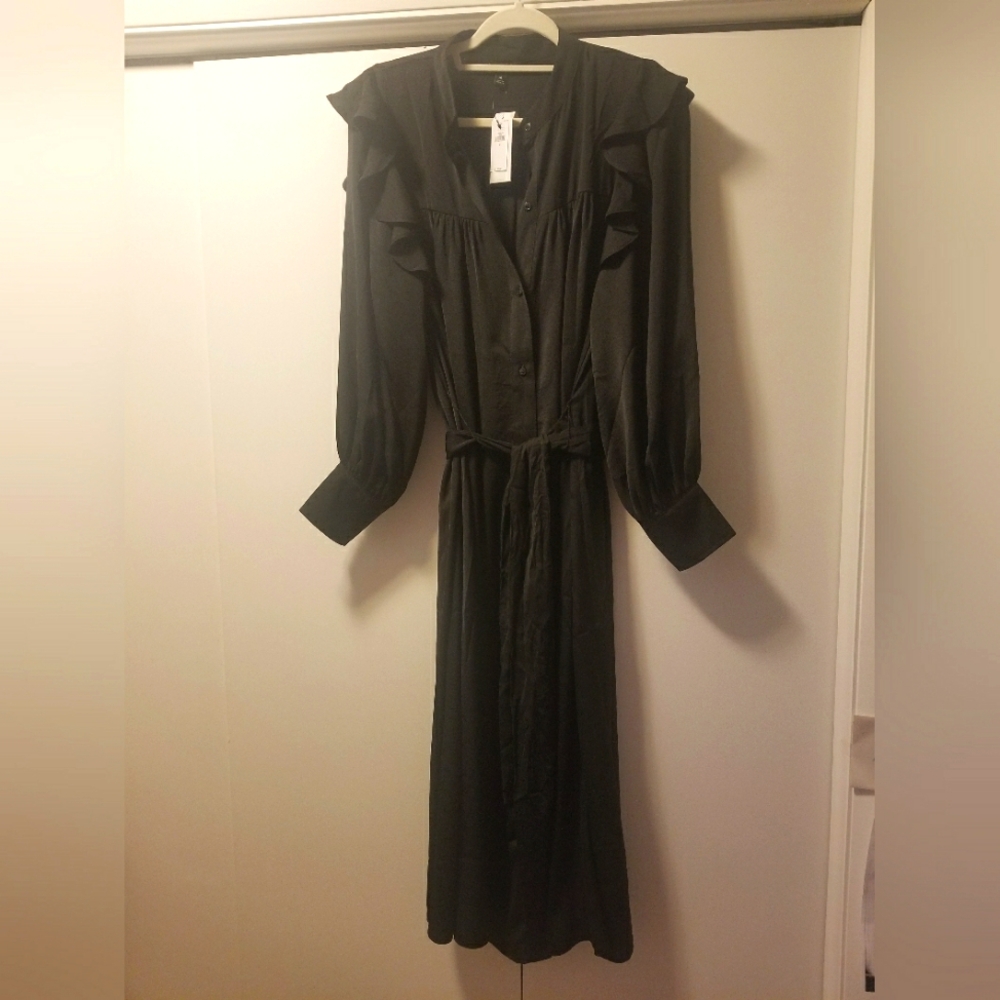 Banana Republic button down shirt dress with belt Sz M